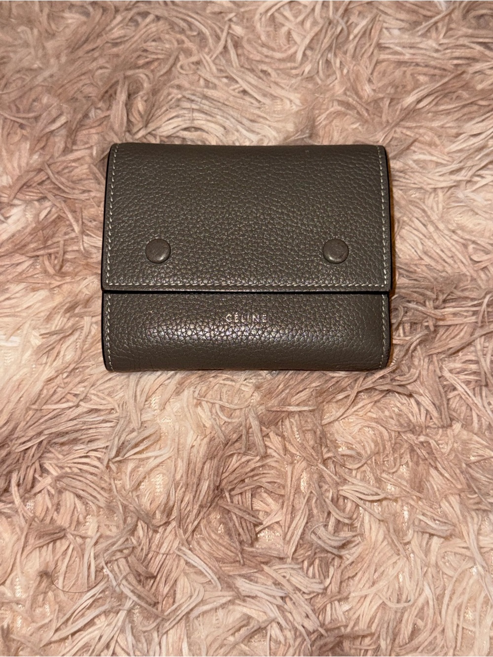 Celine Multifunction Bicolor Leather Wallet